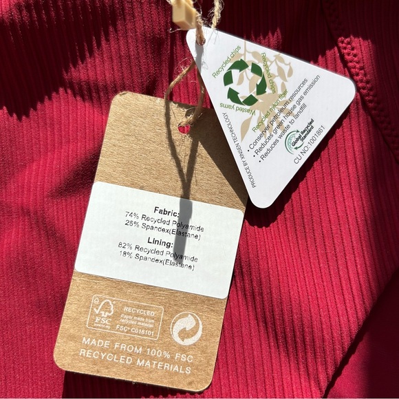 Berlook Women’s XL Bikini Set Wine Red Underwire Bikini Top Full Coverage Bottom - Picture 6 of 8